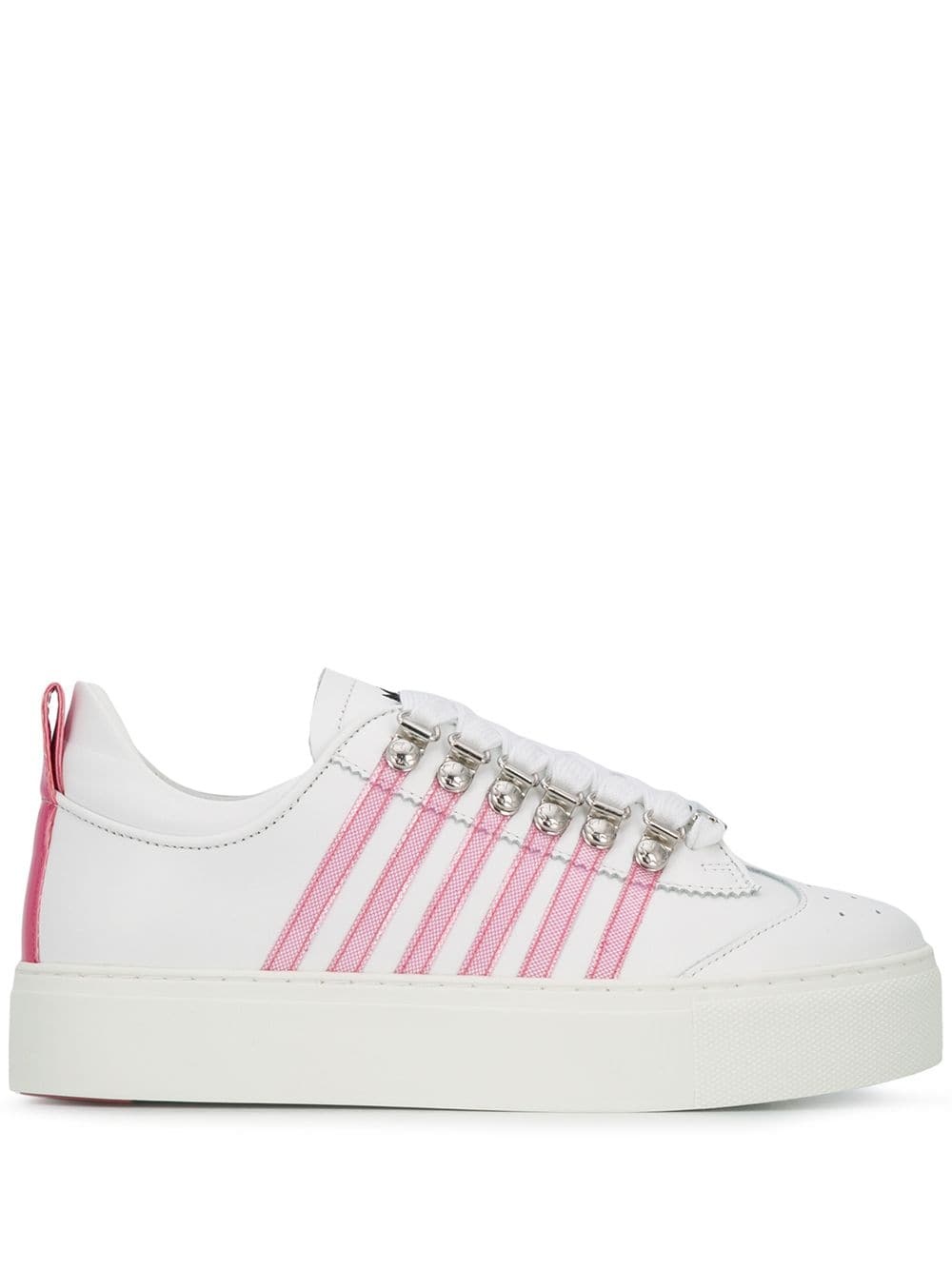 stripe-side low-top trainers - 1