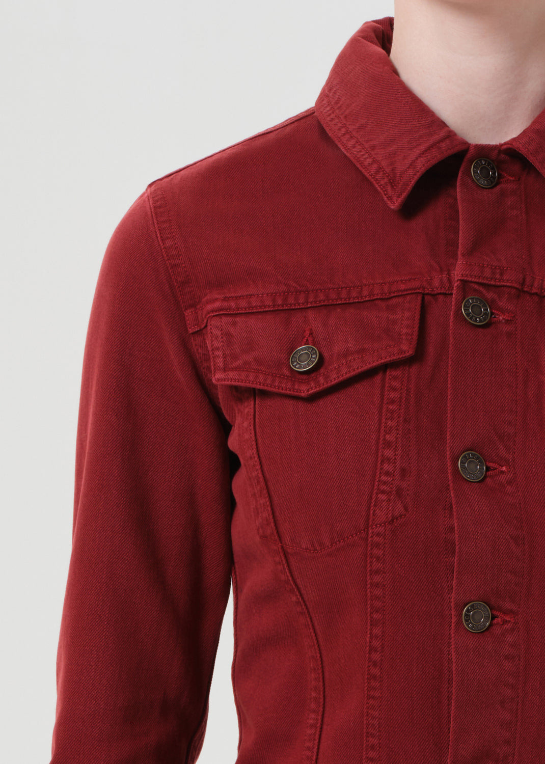 CONTOURED JACKET IN BRICK - 6
