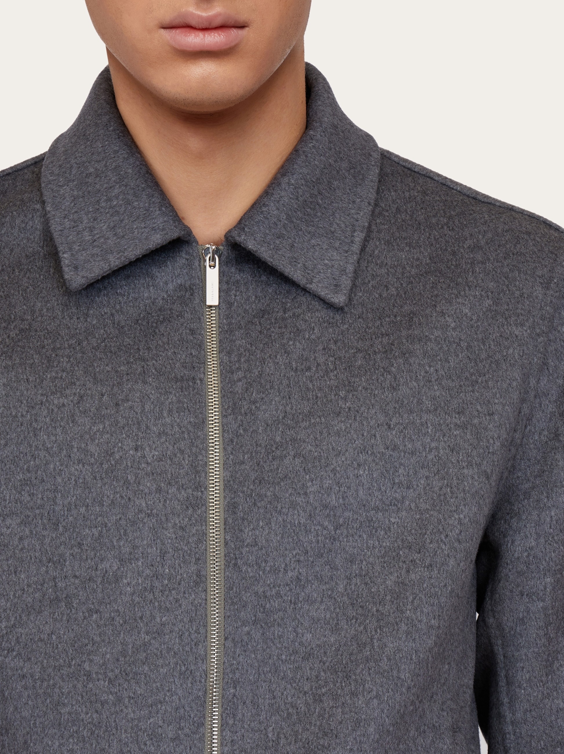 Mixed cashmere blouson - 4