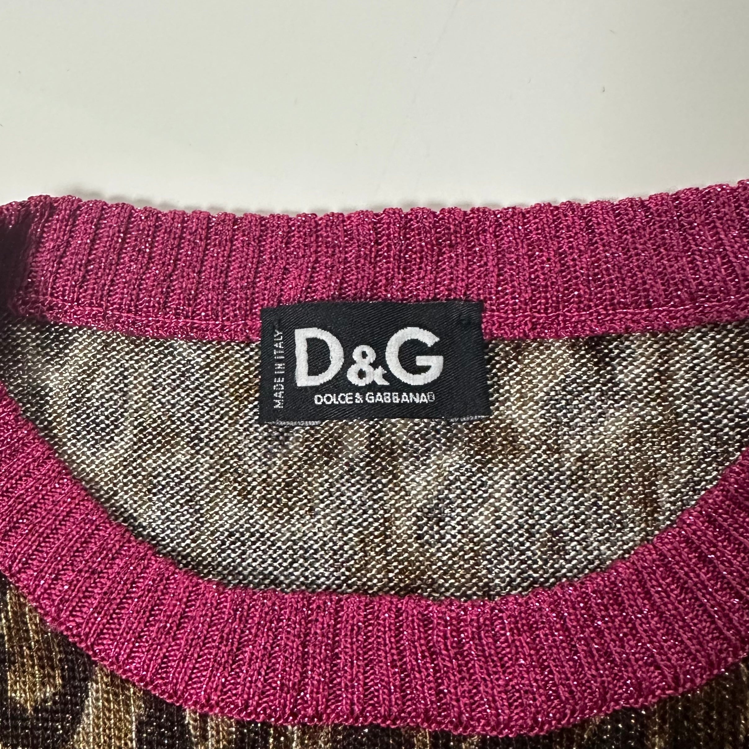 D&G - D&G Spring Summer 2001 Leopard Print Knit Tank Top - 4