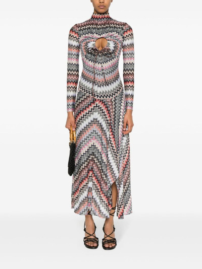Missoni zigzag-woven asymmetric dress outlook