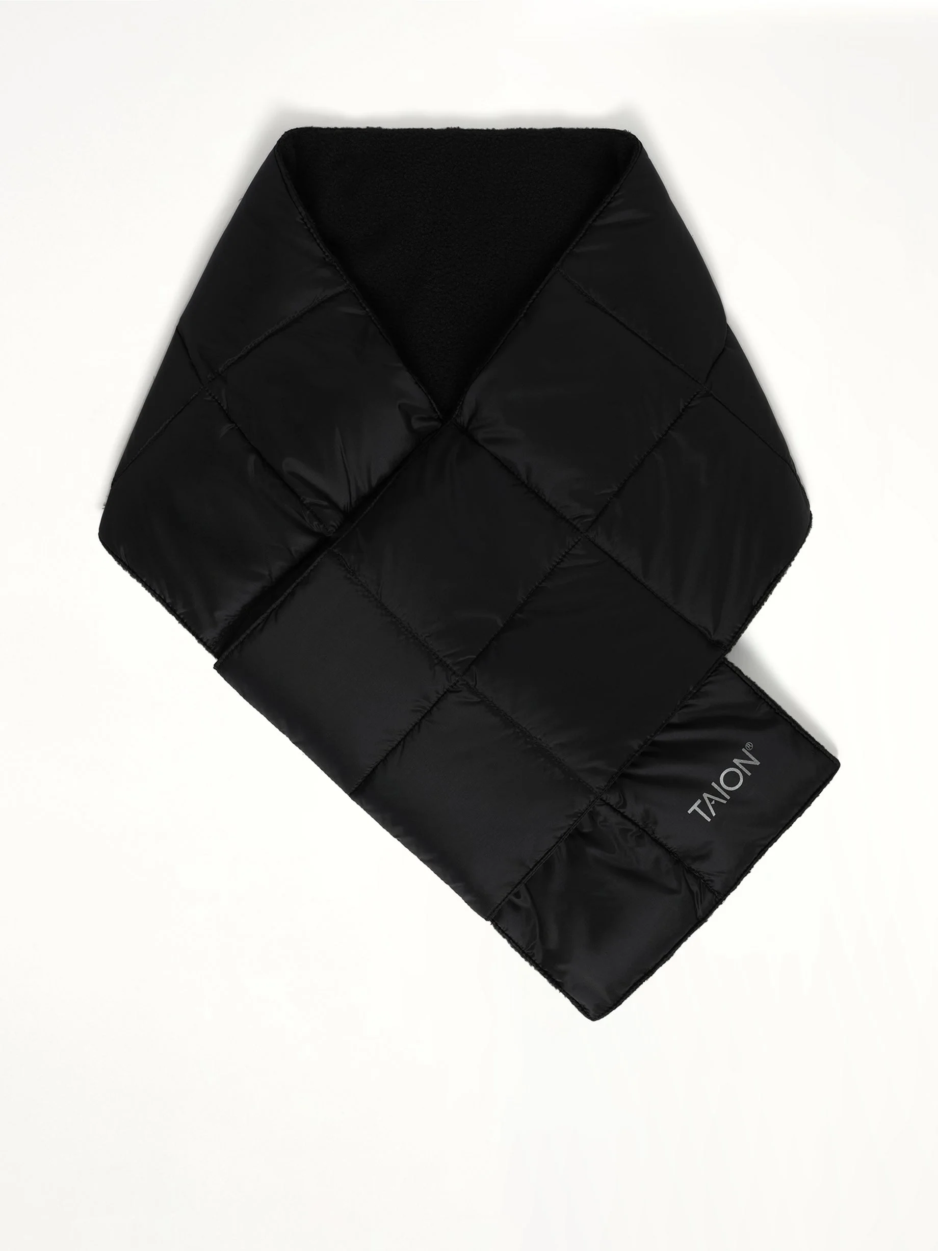 Basic Down Scarf in Black - 1