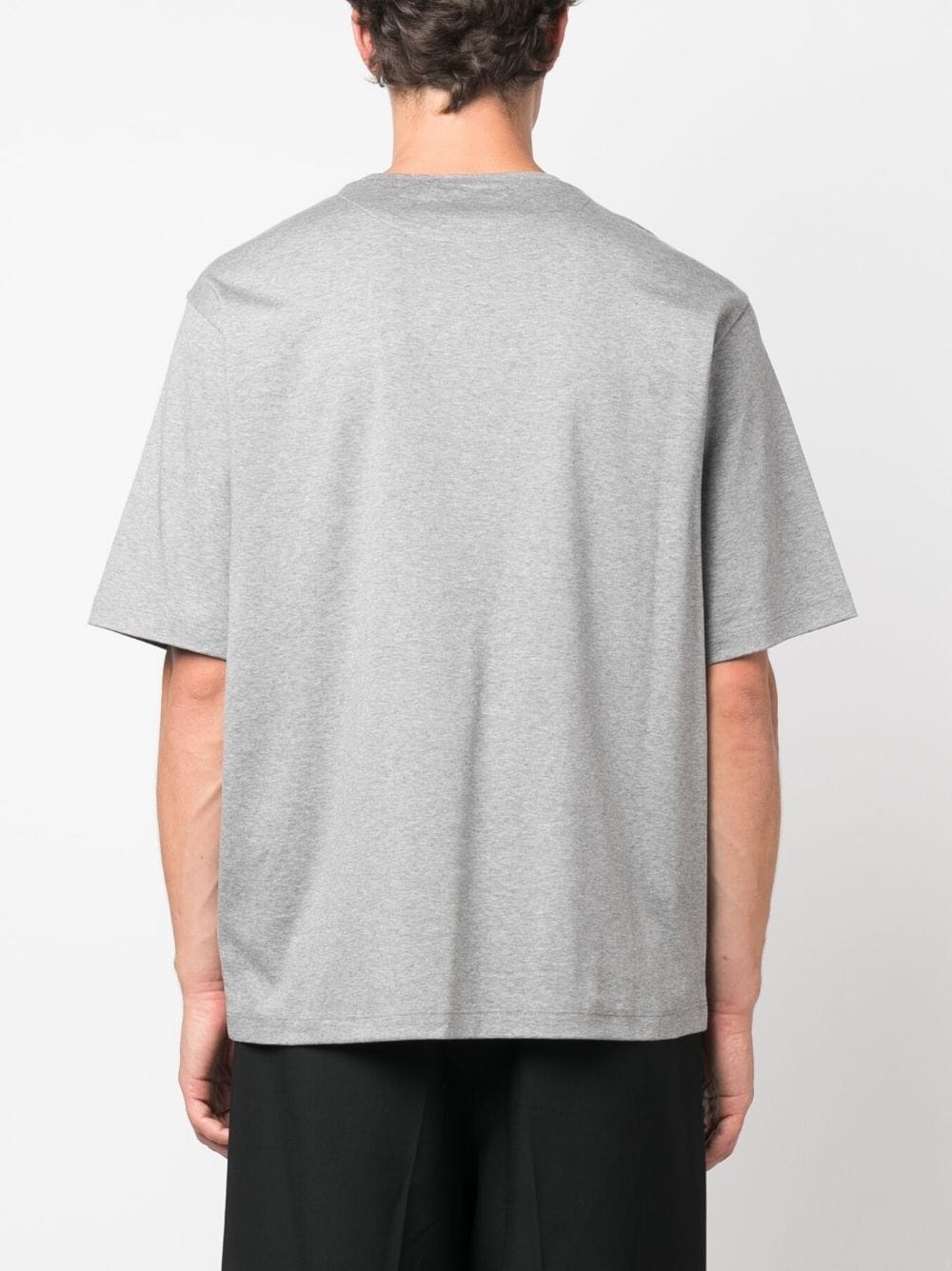 triangle-logo cotton T-shirt - 4