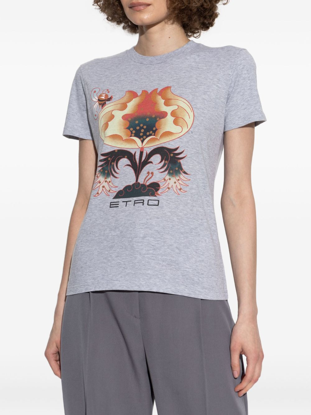 floral-print T-shirt - 3