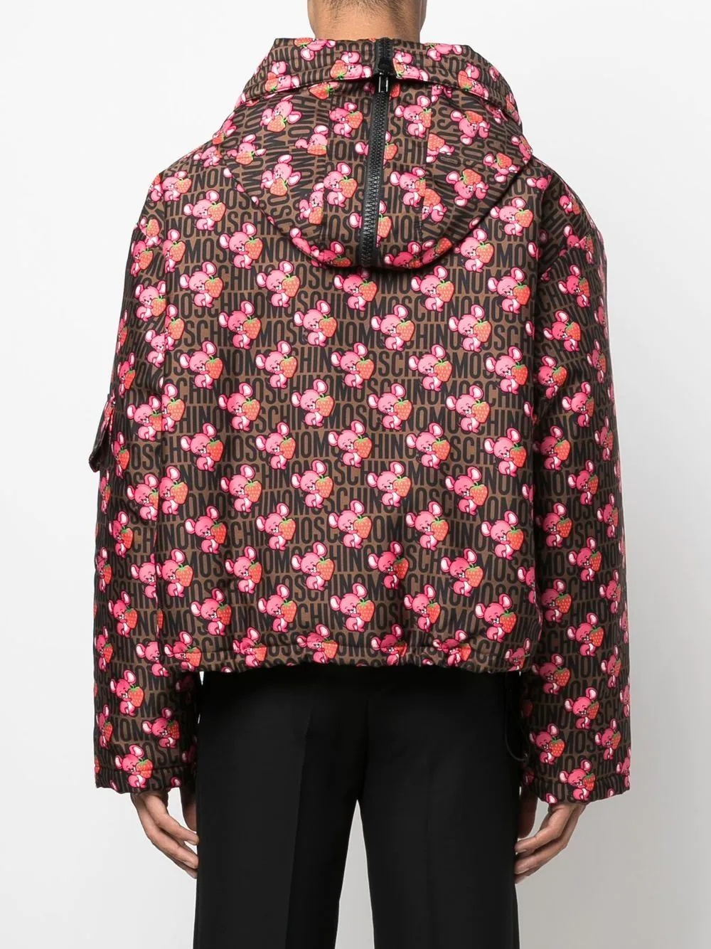 logo-print hooded jacket - 4