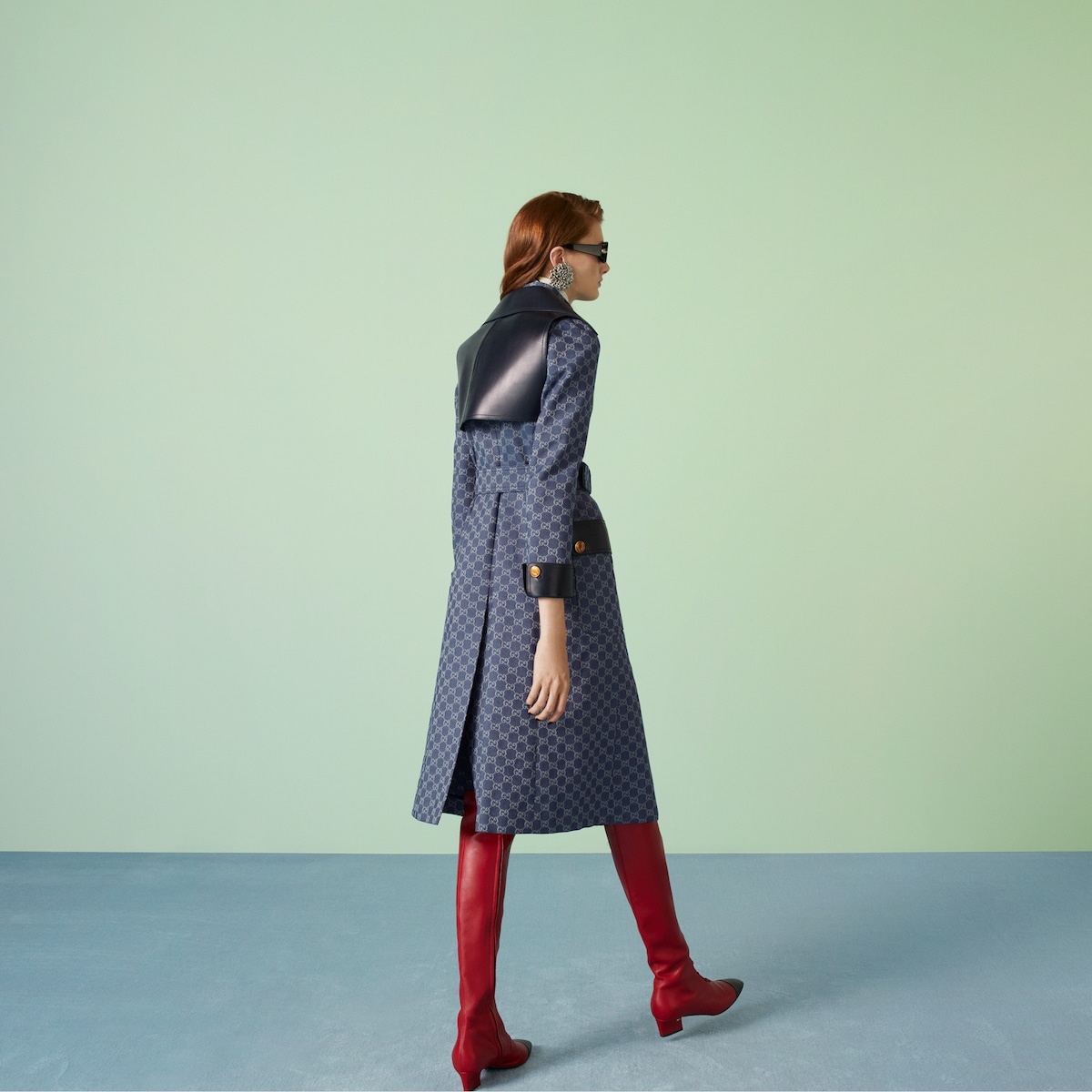 GG canvas long coat - 6