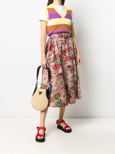 MSGM patterned full skirt outlook