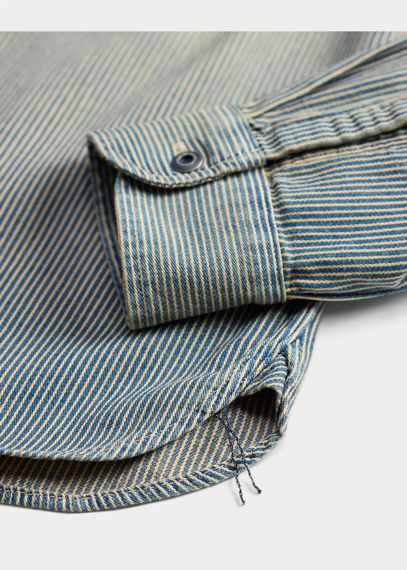 Indigo Striped Twill Workshirt 3