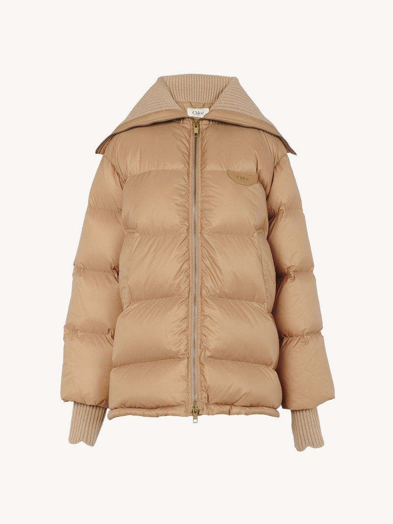 Chloé HIGH-NECK PUFFER JACKET IN SHINY NYLON outlook