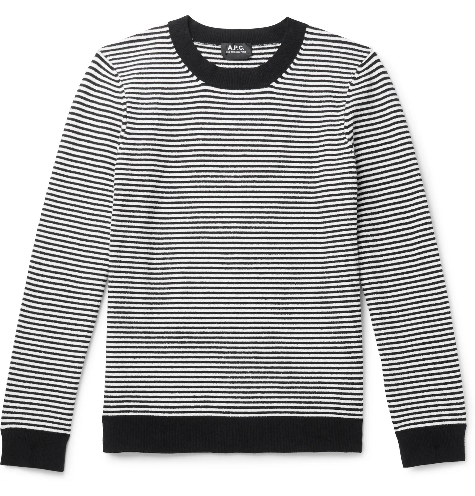 Patrick Striped Cotton-Blend Terry Sweater - 1