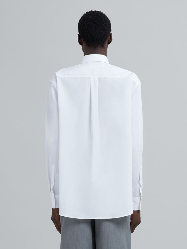 ORGANIC POPLIN SHIRT WITH REMOVABLE JABOT DETAIL - 3