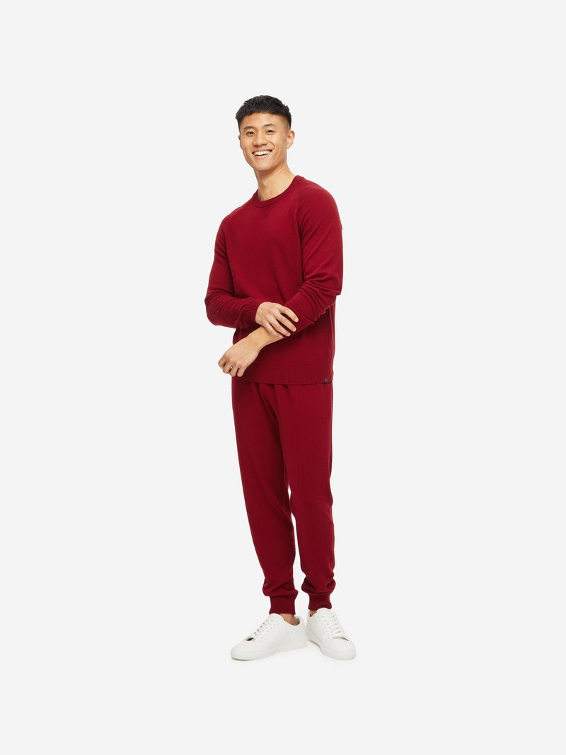 Derek Rose Men's Sweater Finley Cashmere Ruby outlook