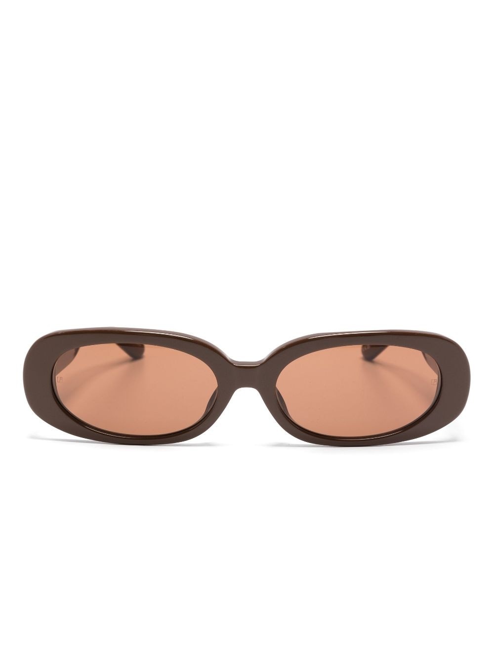 log-engraved cut-out sunglasses - 1