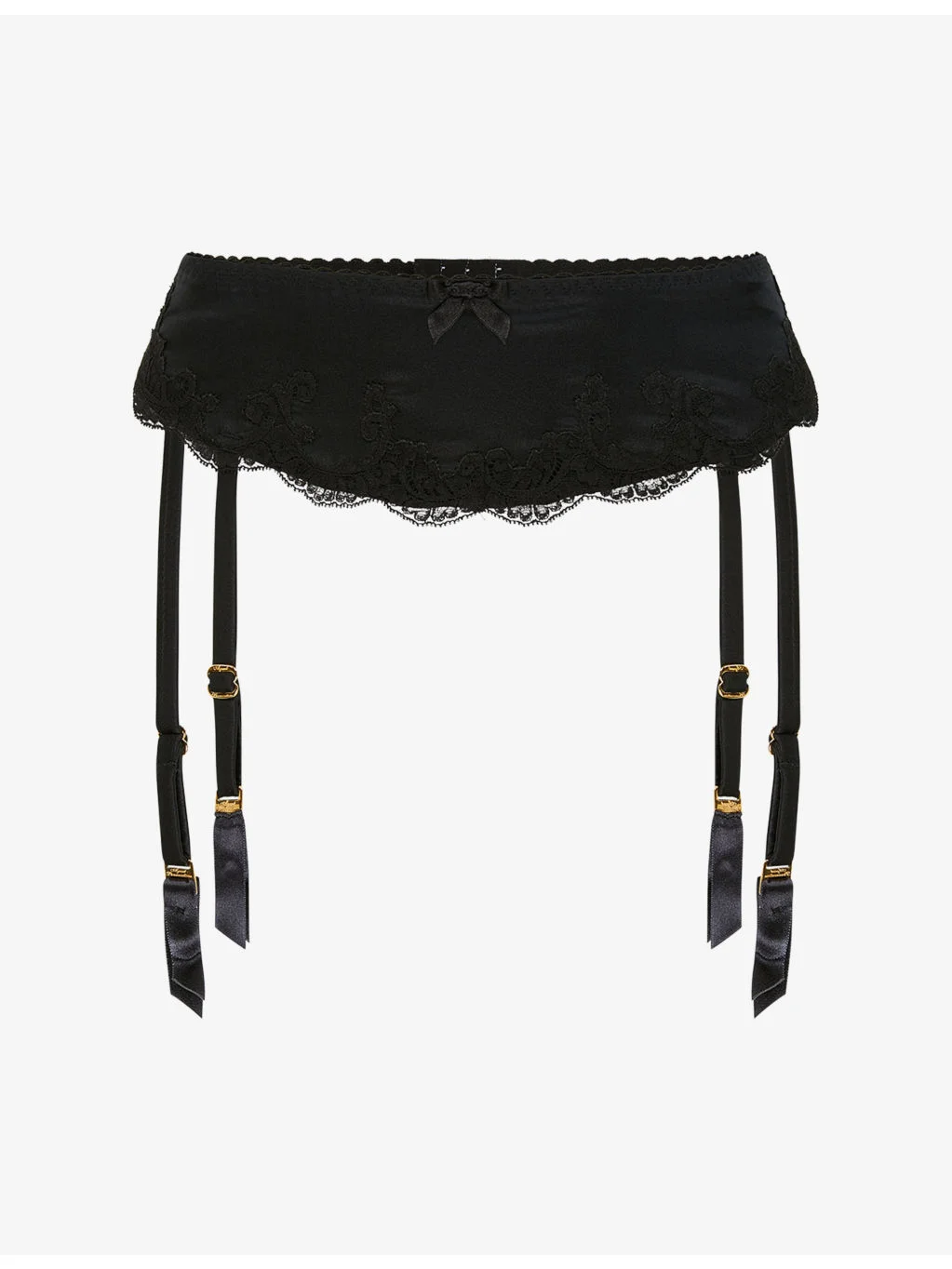 Molly Lace-Trim Satin Suspender - 1