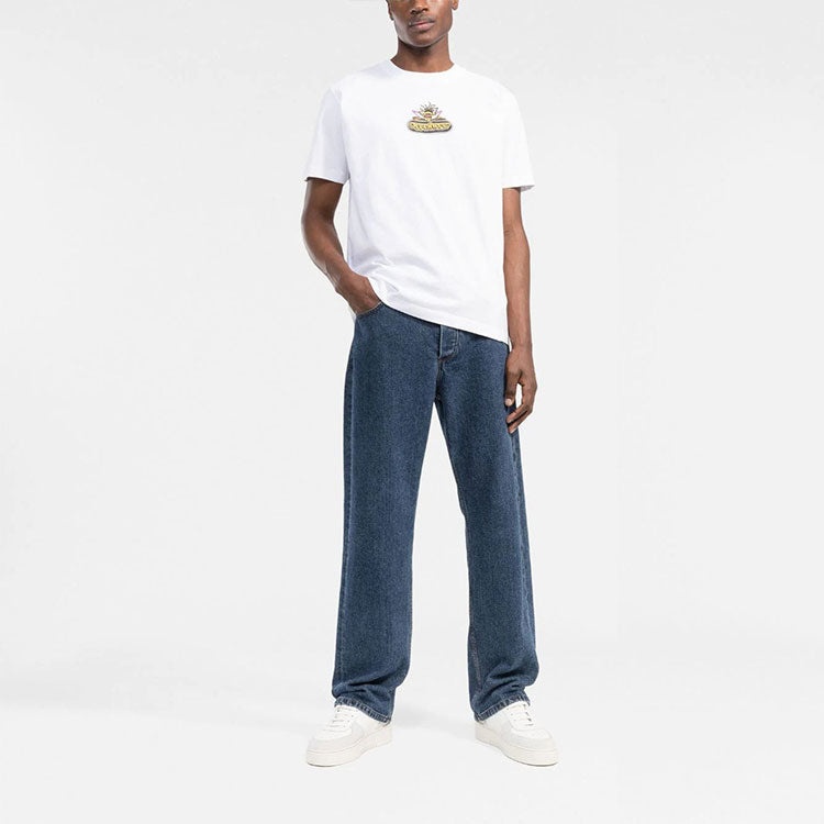 Off-White Logo Alphabet Printing Arrow Short Sleeve White OMAA027S22JER0130132 - 5