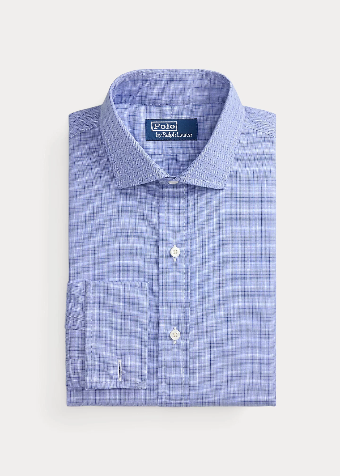 Custom Fit Plaid French Cuff Shirt - 1