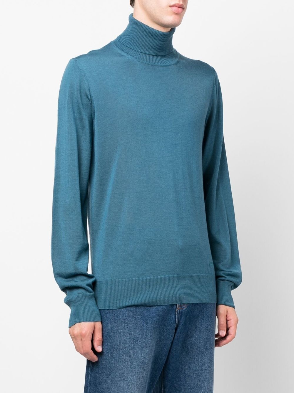 roll neck knitted jumper - 3