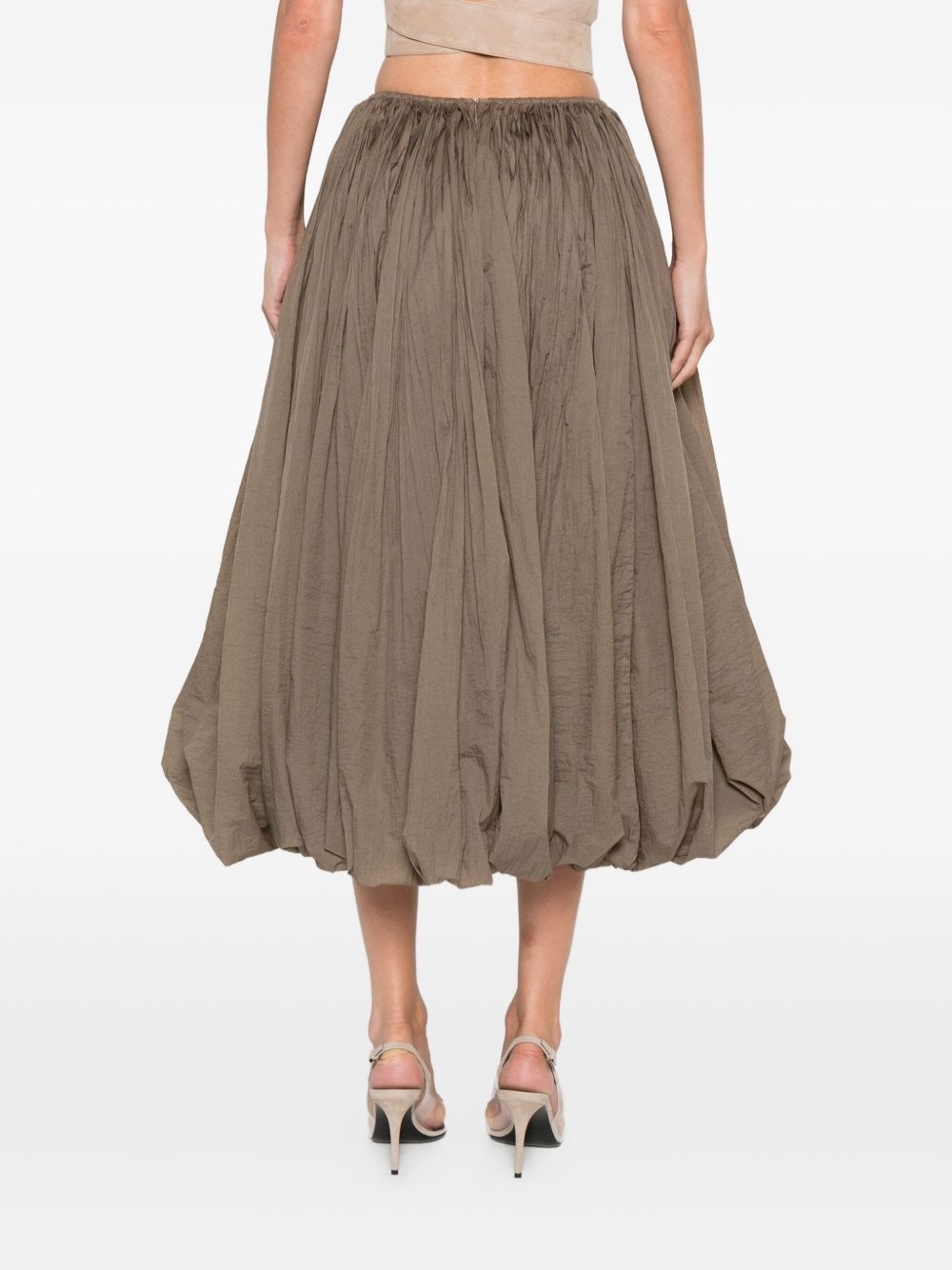 balloon-hem gathered skirt - 4