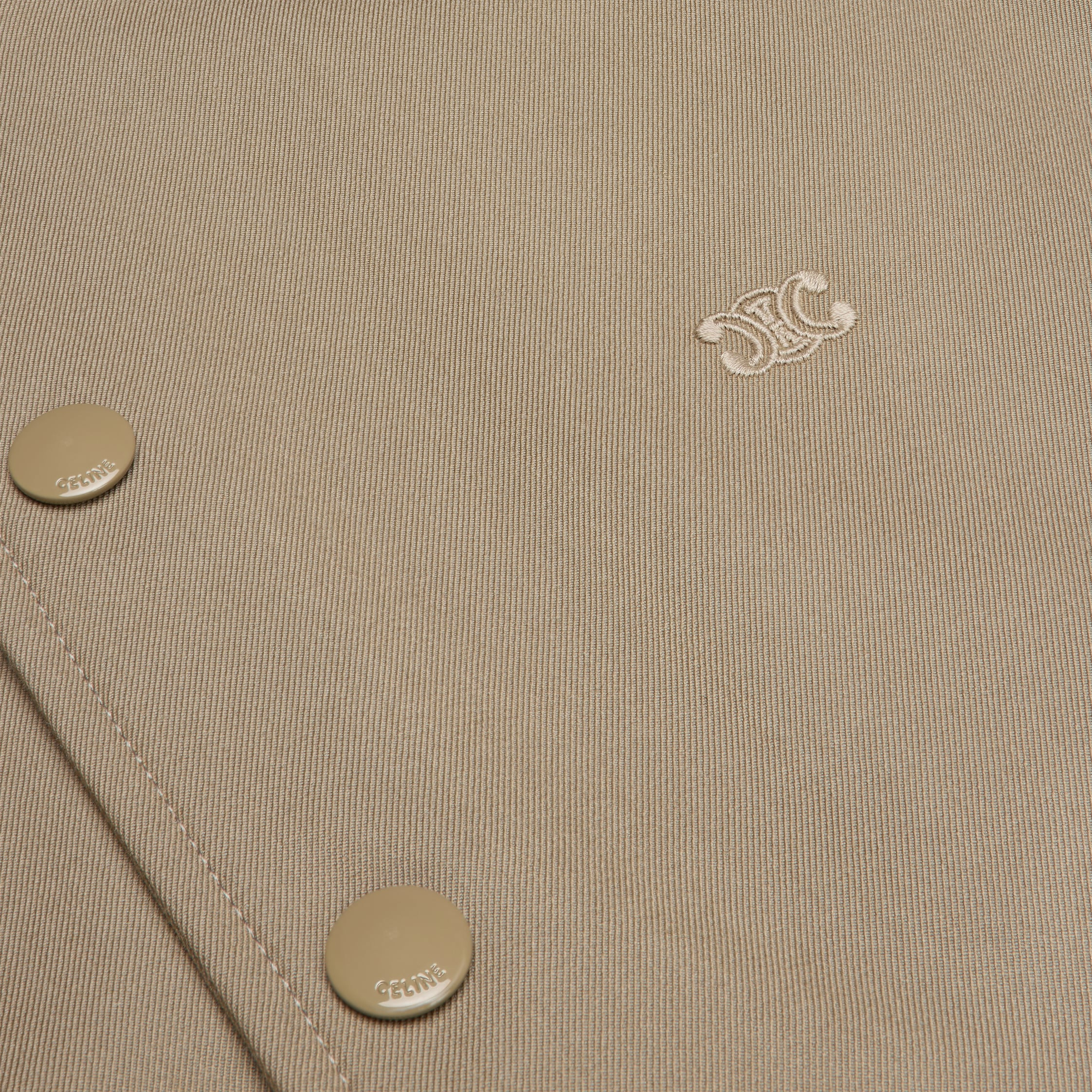triomphe teddy jacket in cotton and wool gabardine - 4