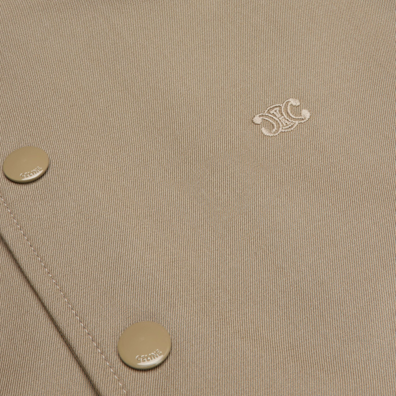 triomphe teddy jacket in cotton and wool gabardine 4