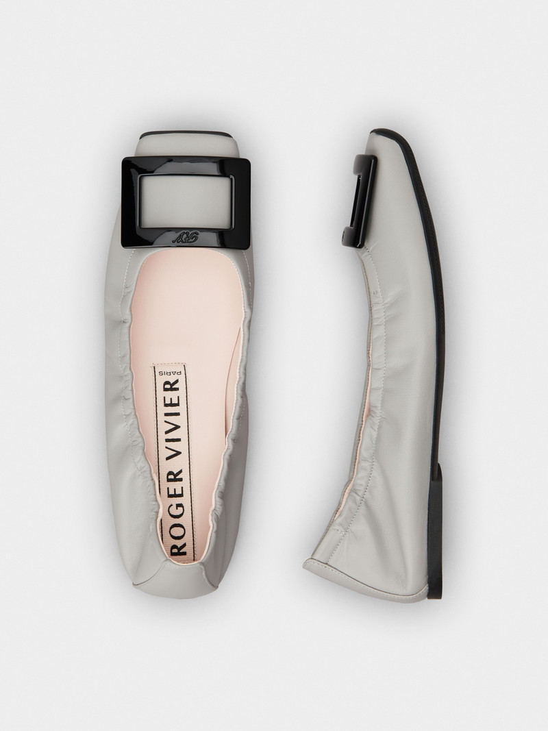 Viv' Pockette Lacquered Buckle Ballerinas in Nappa Leather 4