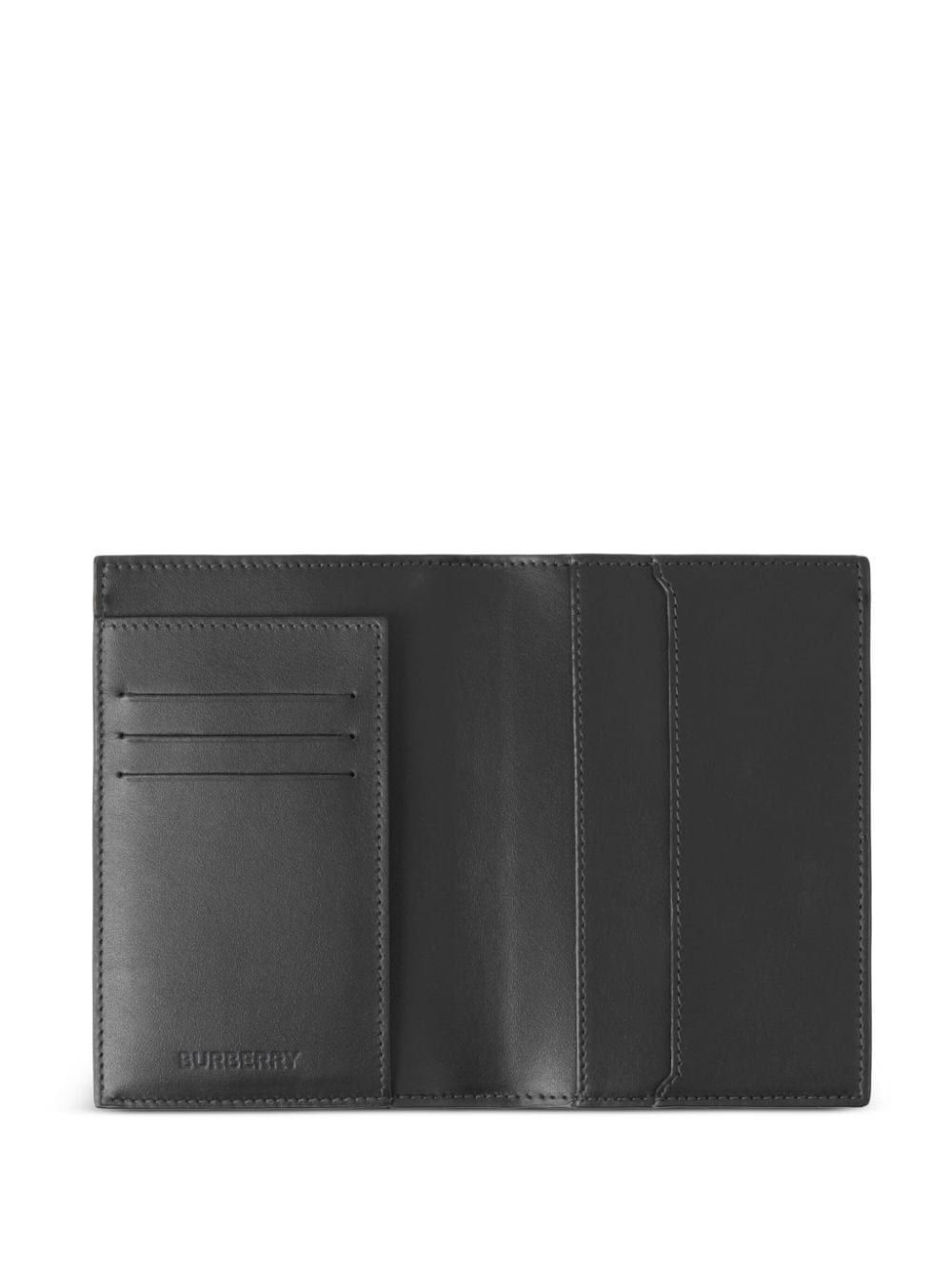 Check-pattern leather passport holder - 3