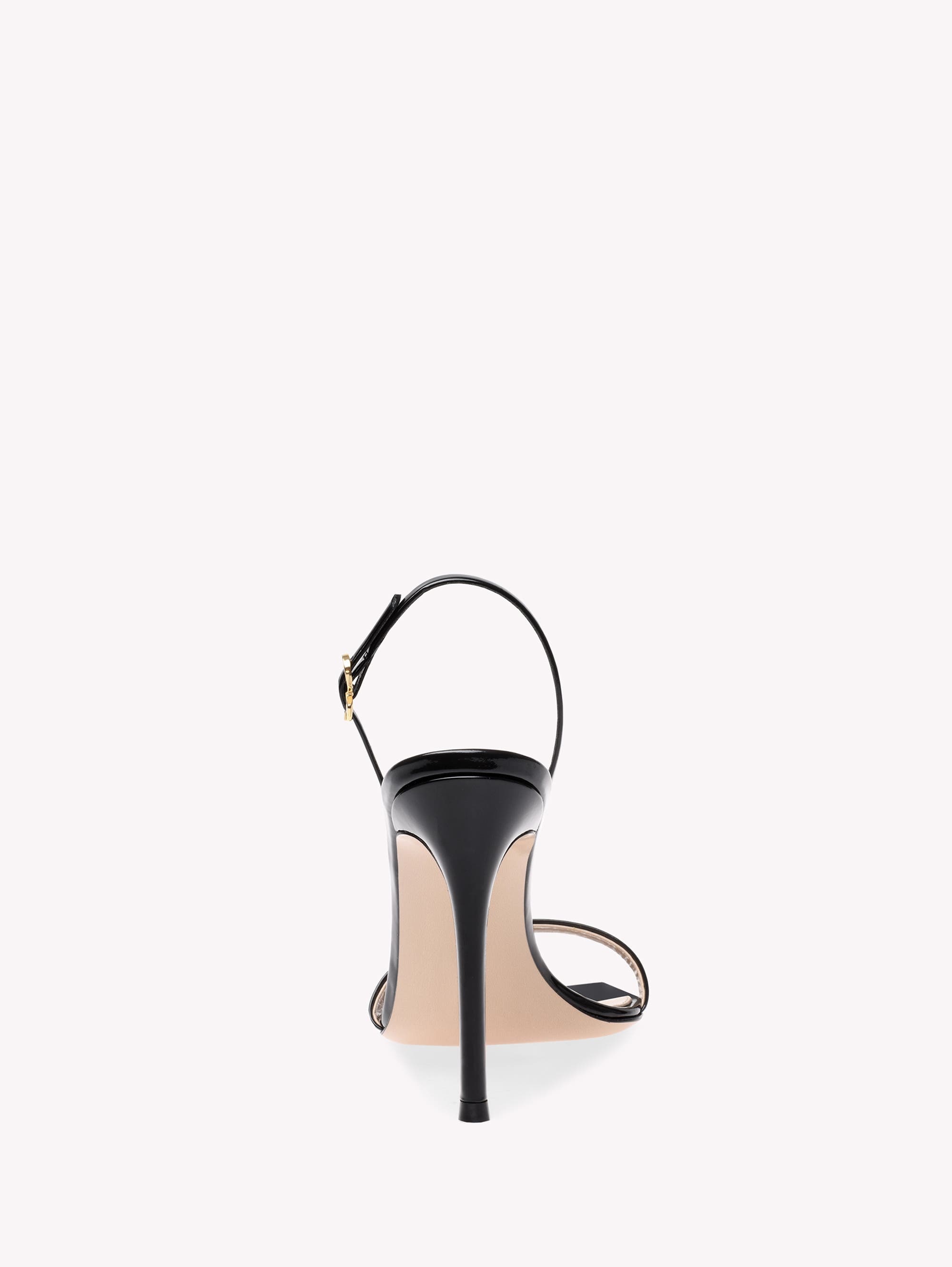 Gianvito Rossi Ribbon Stiletto Sandal in Black Leather at Nordstrom - 4