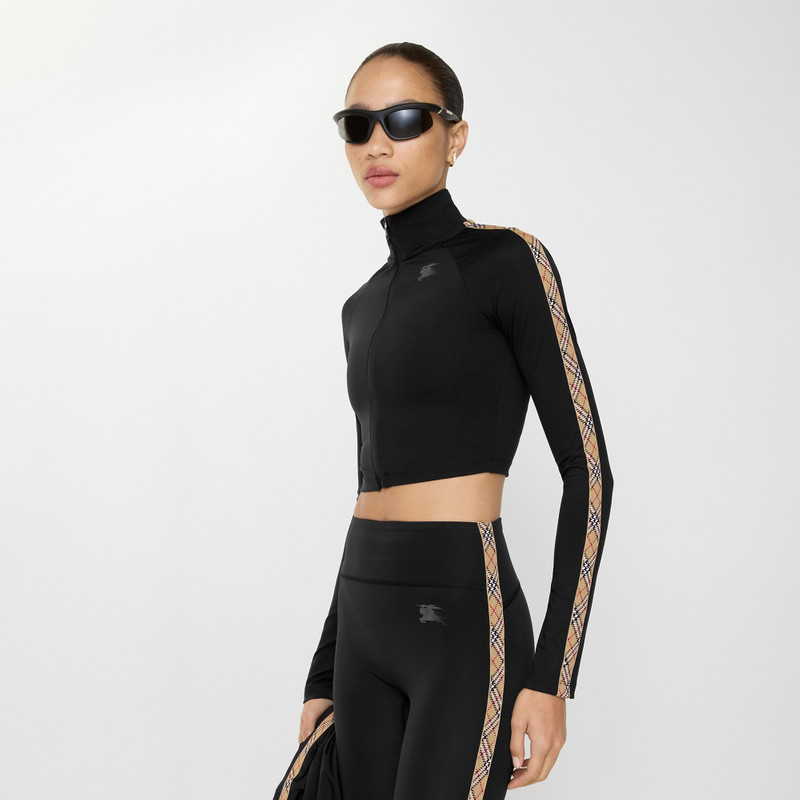 Burberry Stretch Nylon Cropped Track Jacket outlook