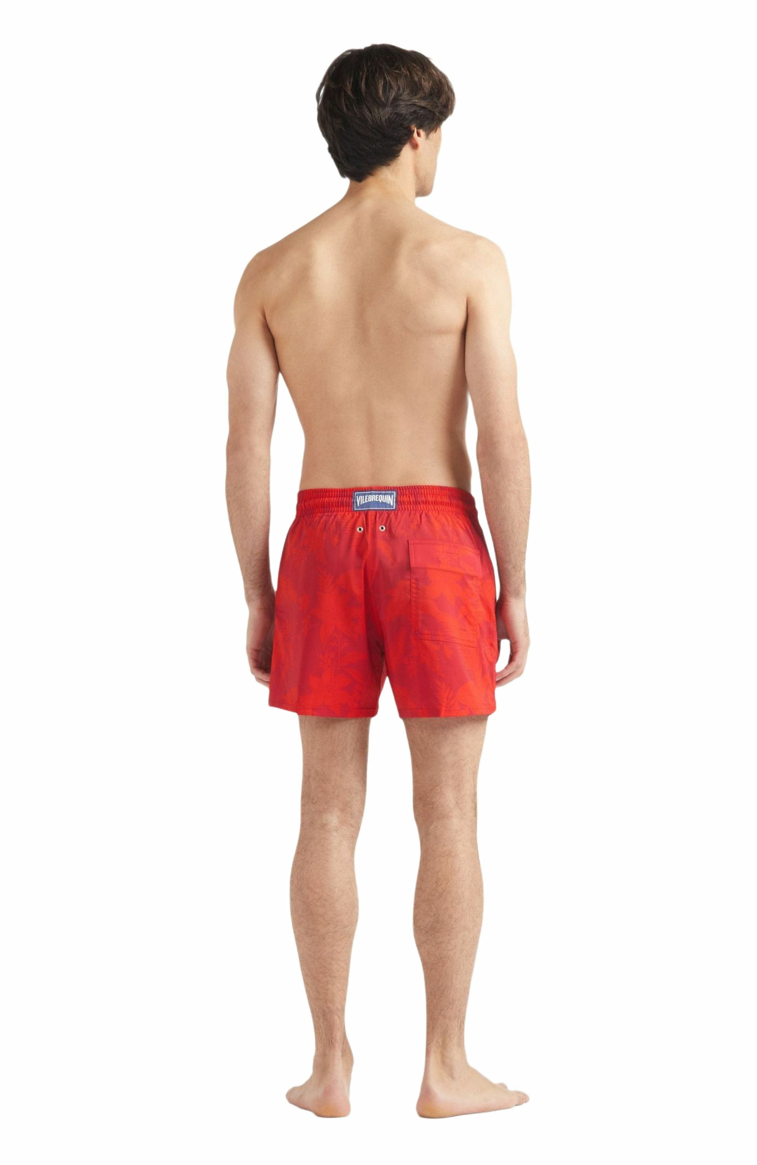 Vilebrequin Men's Flower Power Stretch Short Swim Shorts in Lipstick at Nordstrom - 4