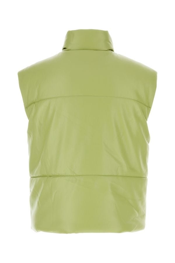 Light green synthetic leather Jovan padded jacket - 2