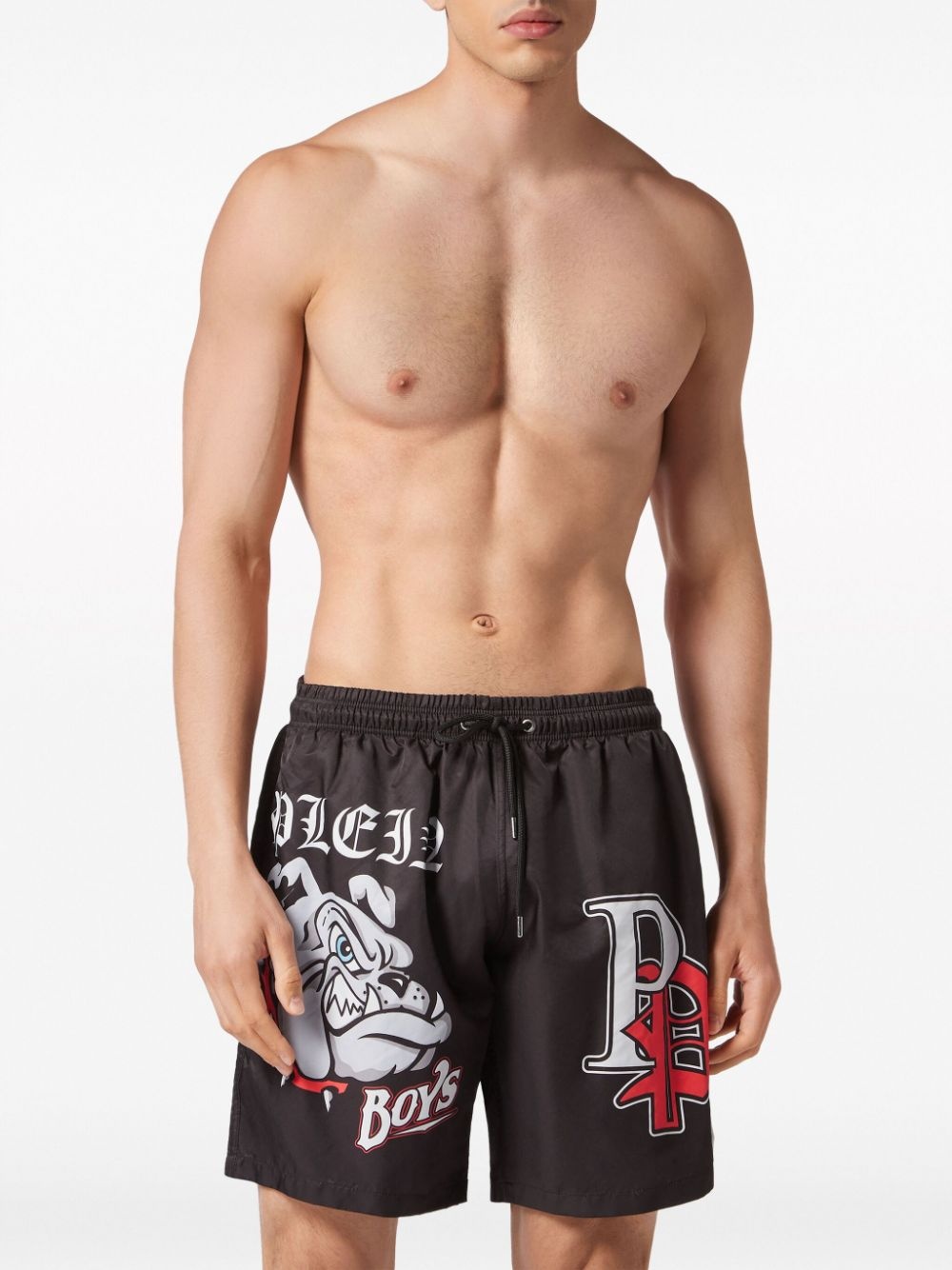 Bulldogs-print swim shorts - 3