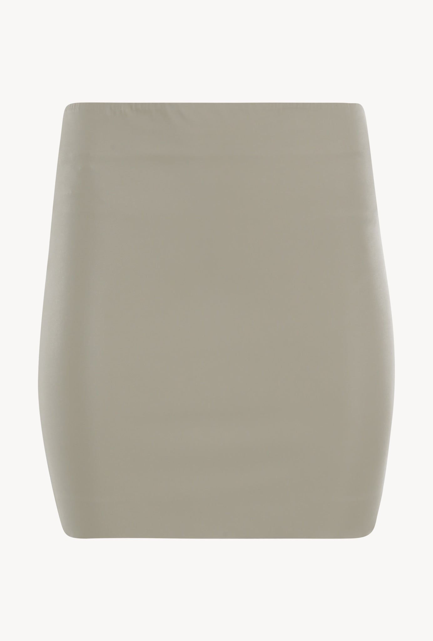 ECRU LEATHER MINI SKIRT - 1