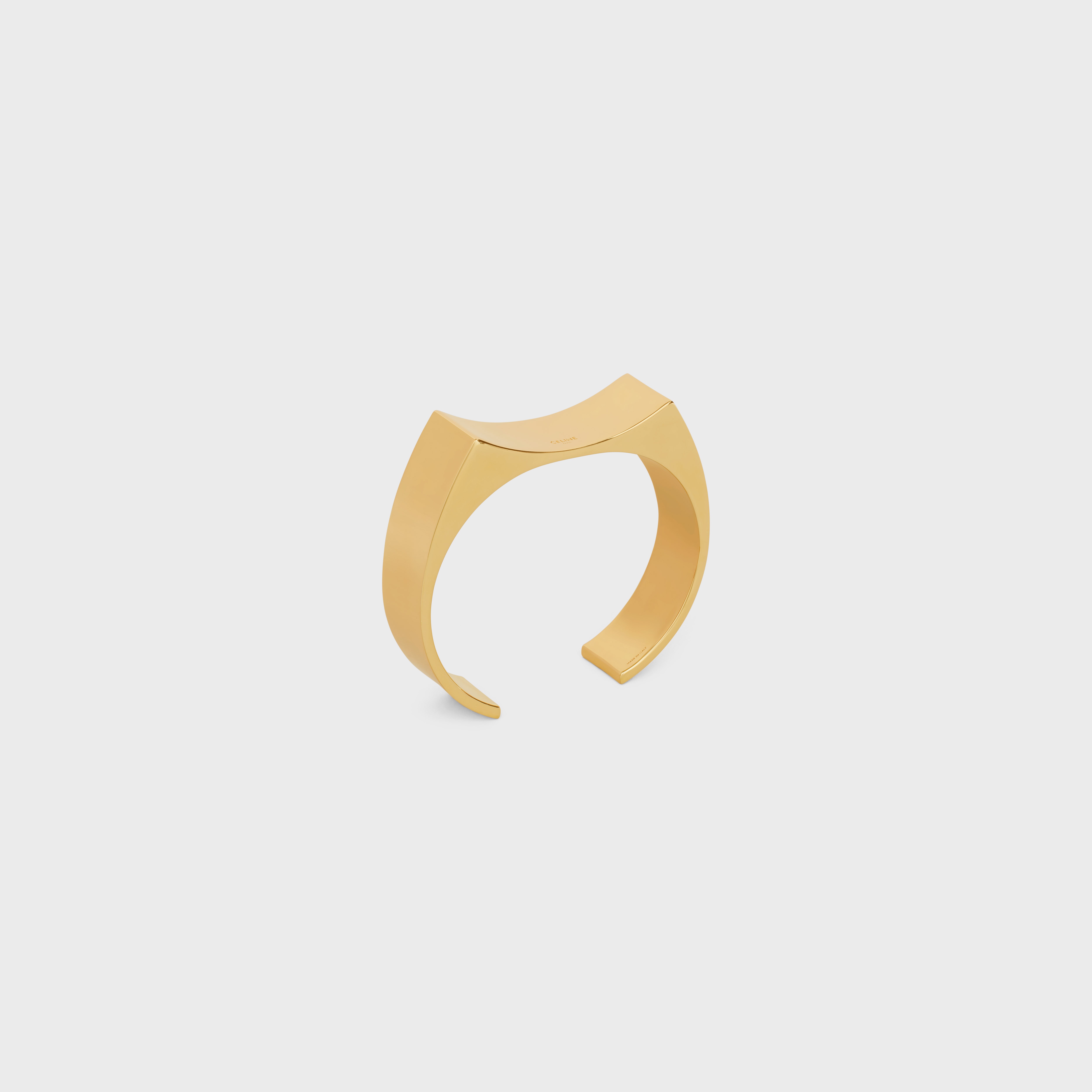 Formes Abstraites Concave Cuff in Brass with Gold Finish - 2