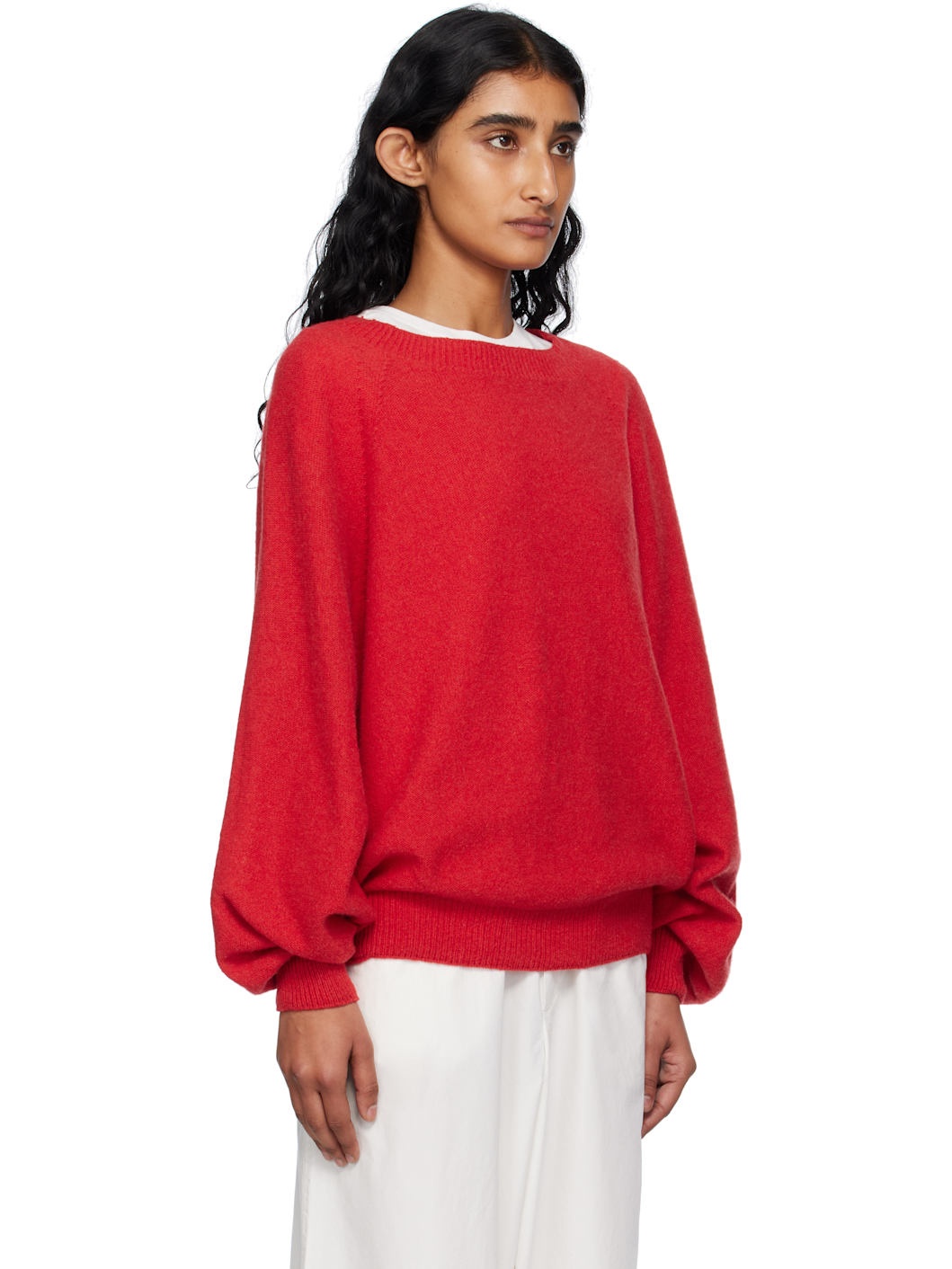 Red Soar Purl Sweater - 2