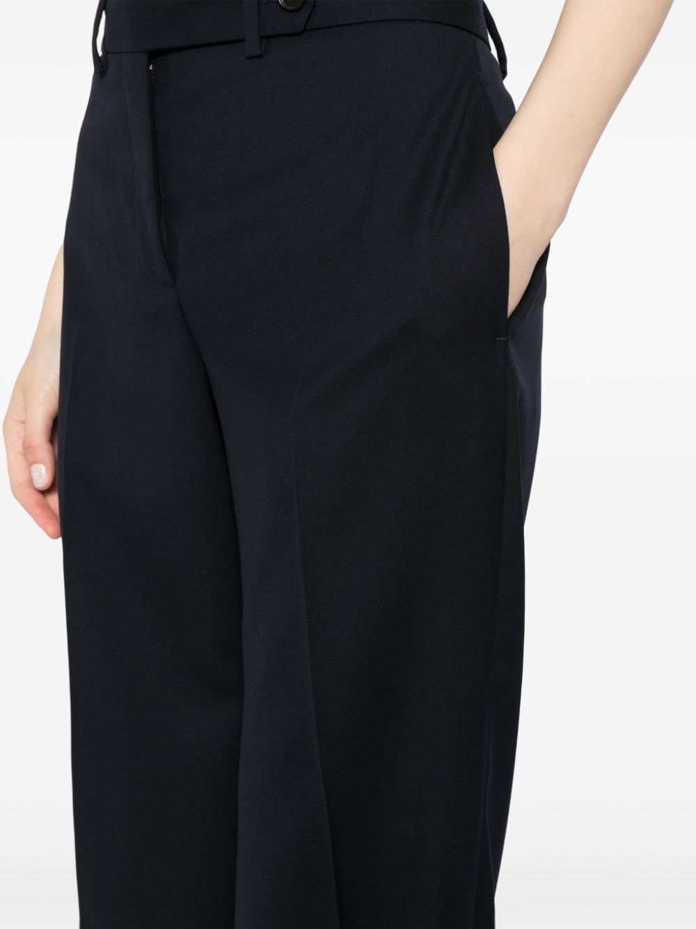 pressed-crease wool trousers - 5