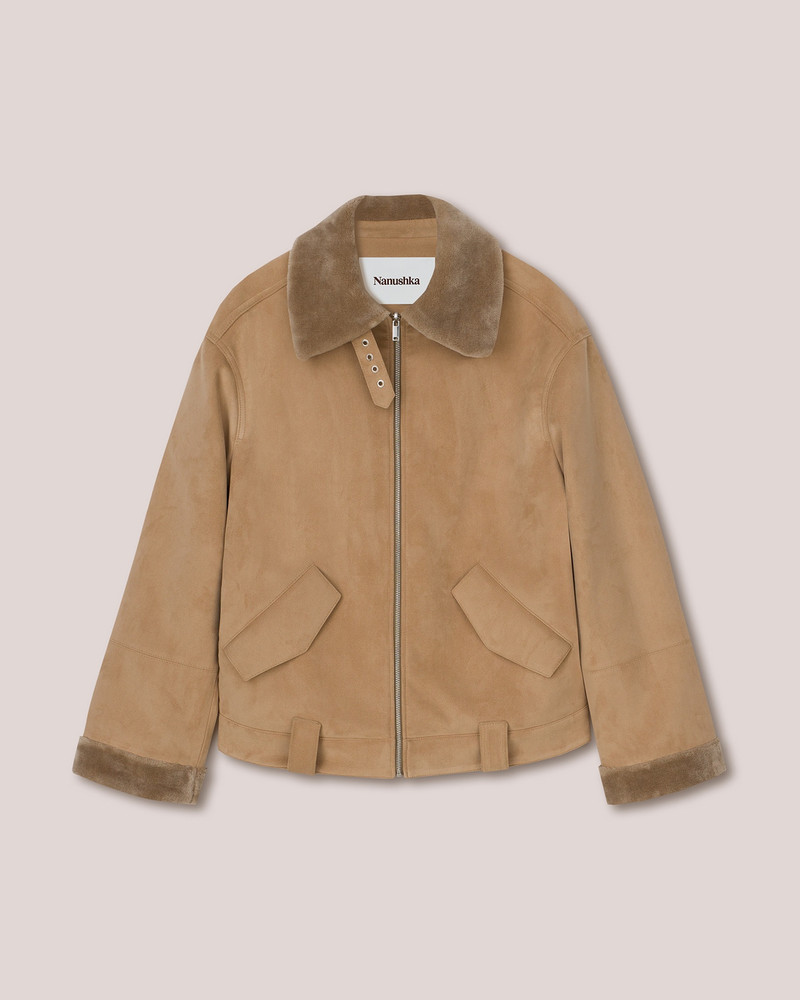 GILS - Suede jacket - Sand/beige 1