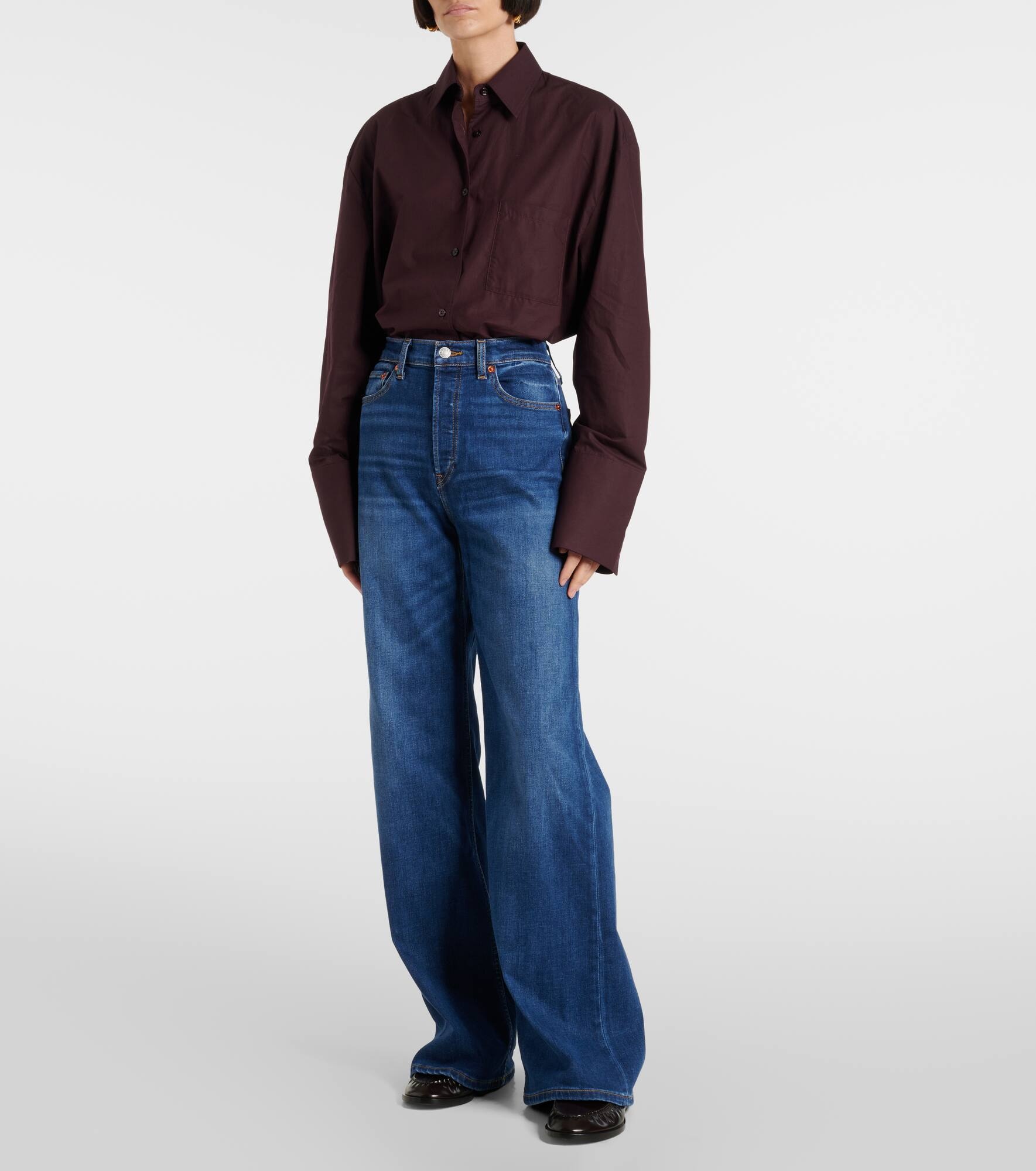 '70s high-rise wide-leg jeans - 7