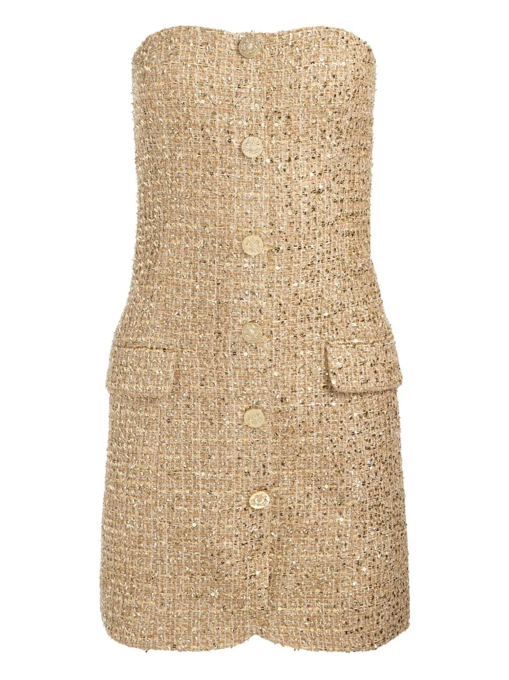 Madison strapless button-down mini dress - 1