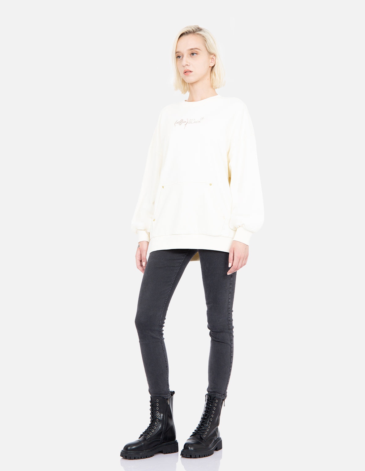 Graffiti Logo Print Sweatshirt - 4