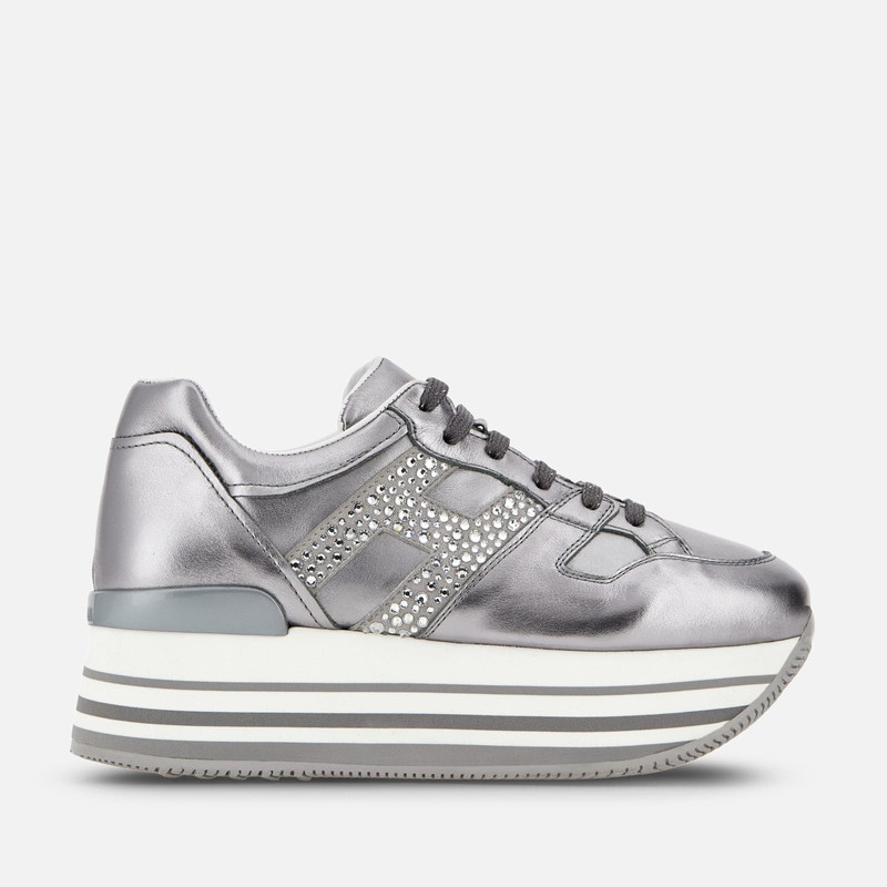 Maxi H222 Sneakers Hogan Atelier Silver White 1