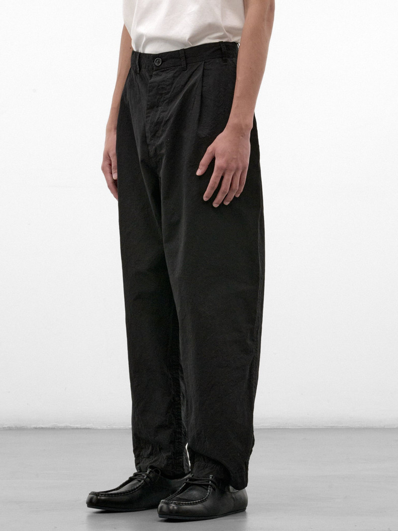 Black Cotton Wide Trousers 2