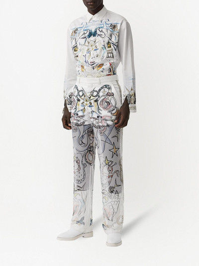 Burberry marine sketch-print shirt outlook