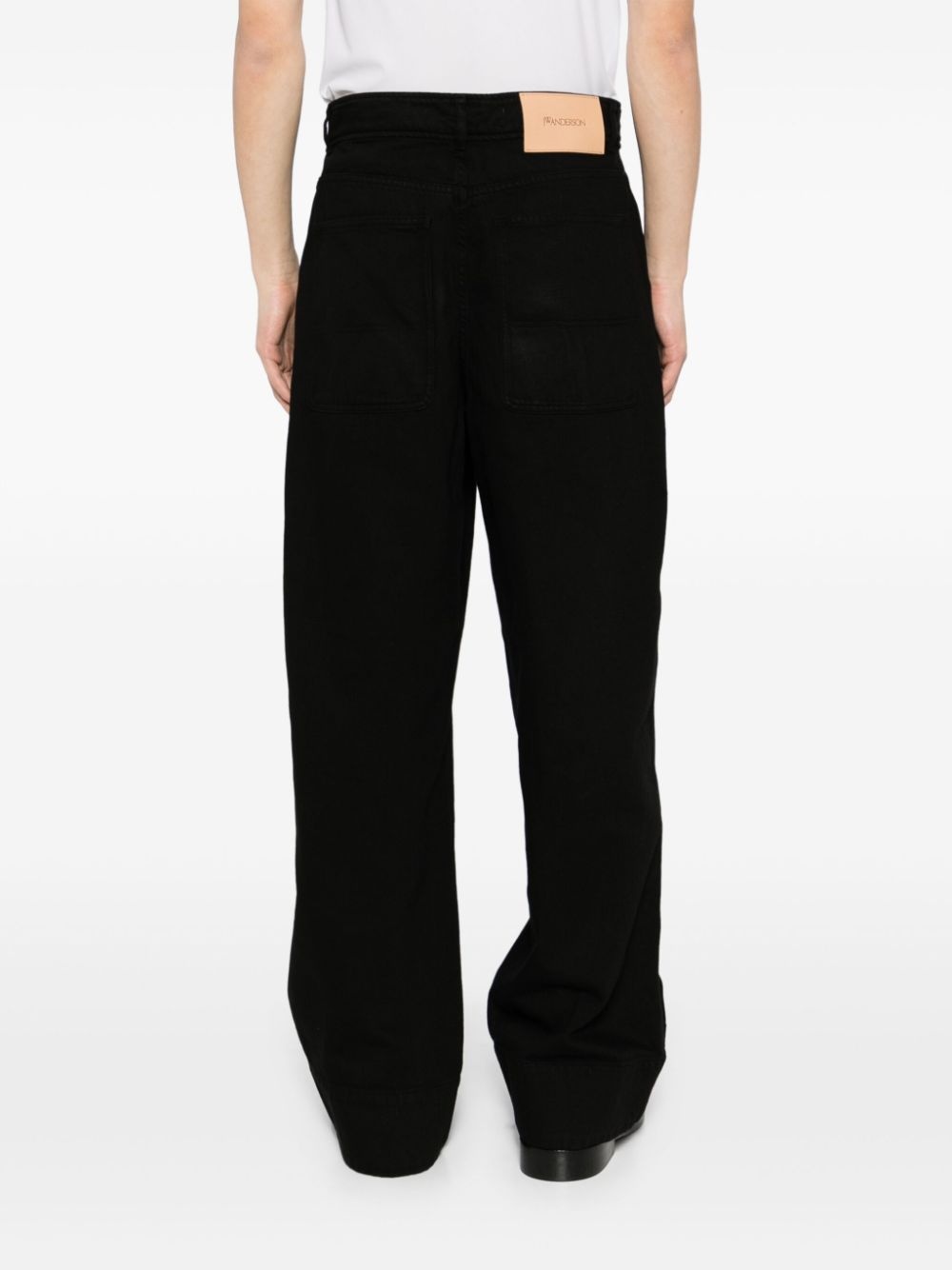 high waist wide-leg trousers - 4