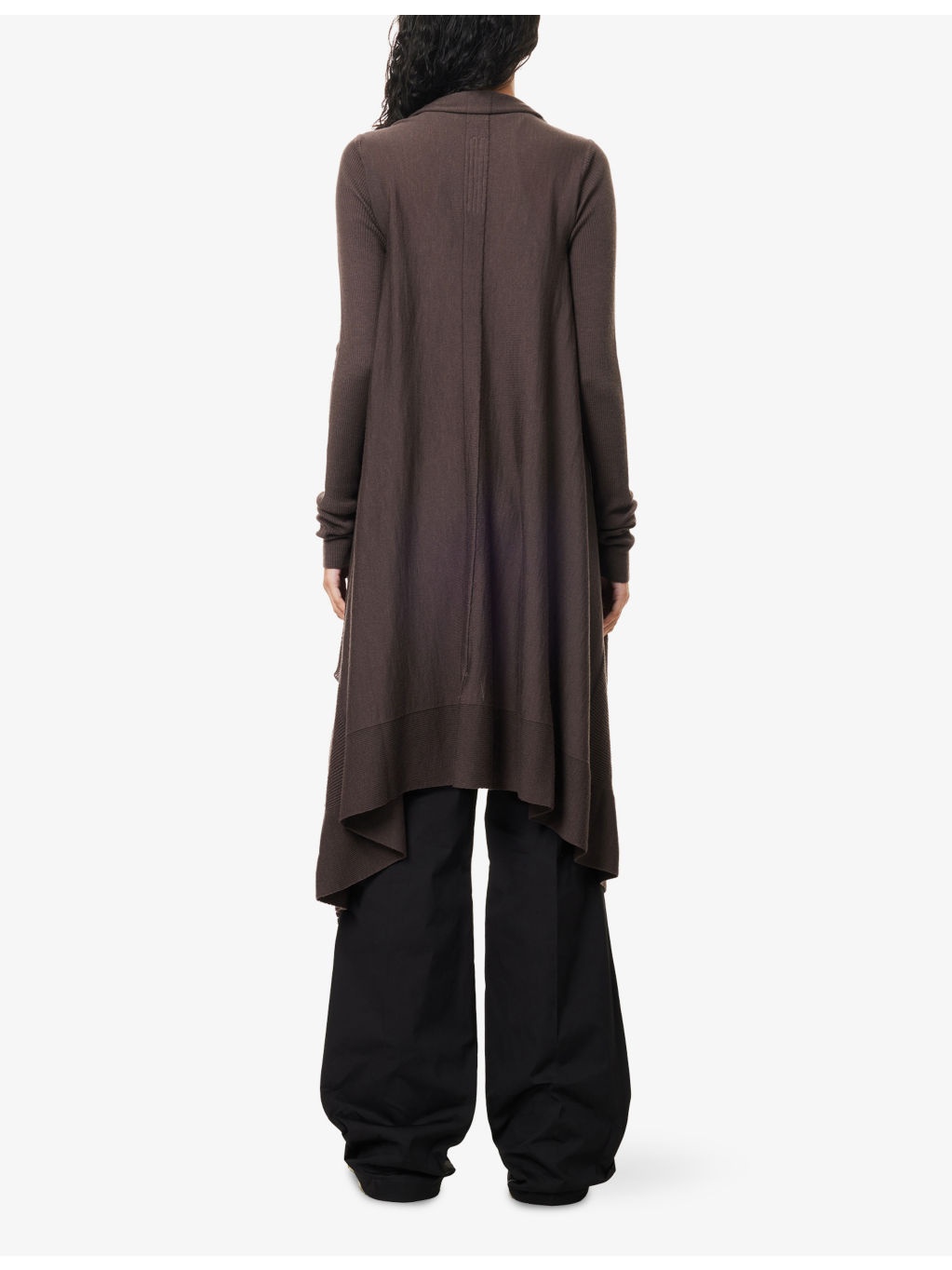 Wrap Draped Wool Cardigan - 4