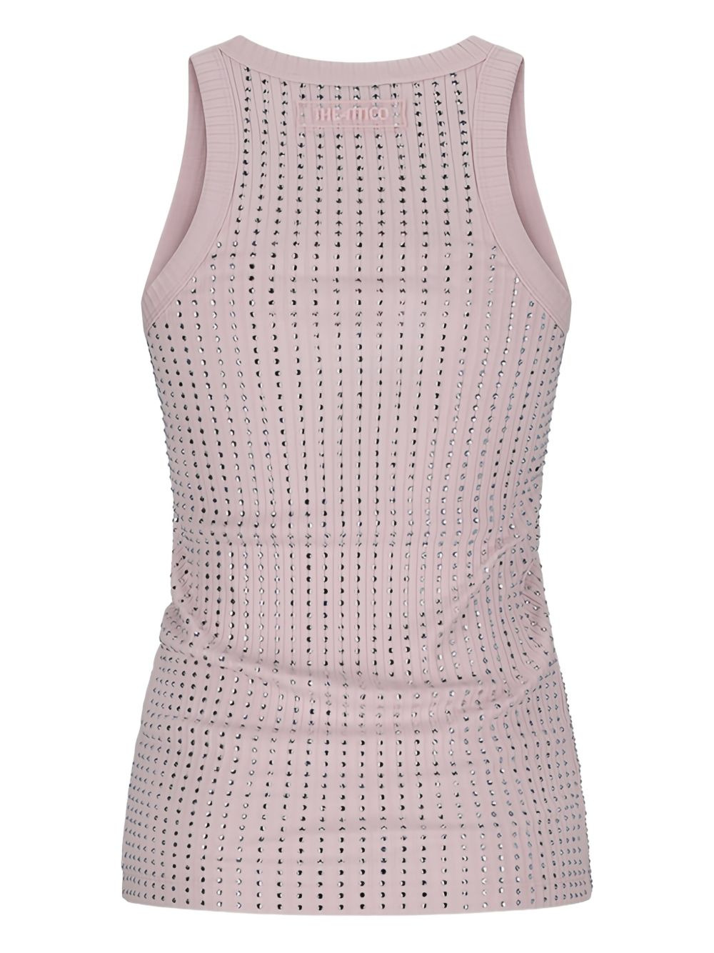 ribbed embellished tank top - 2