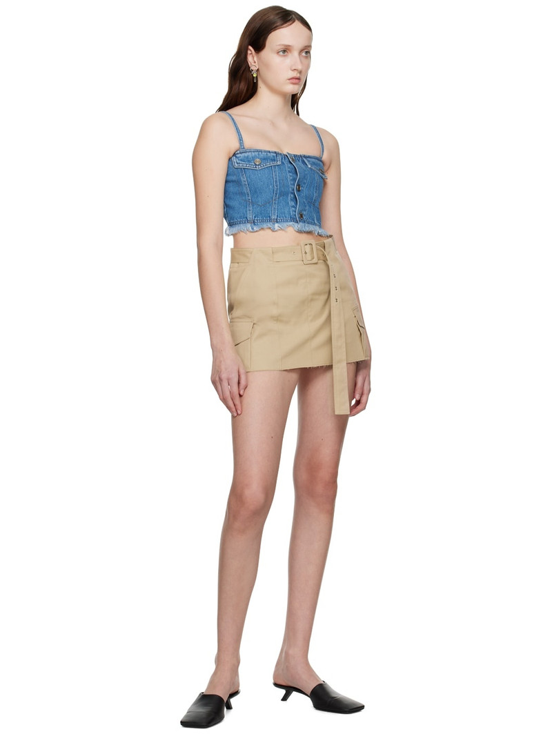 SYSTEM Blue Paneled Denim Tank Top outlook