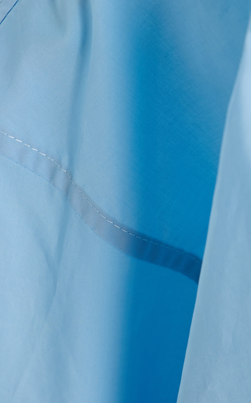 ANDRES OTALORA Solo Un Dia Oversized Cotton Poplin Shirt blue outlook