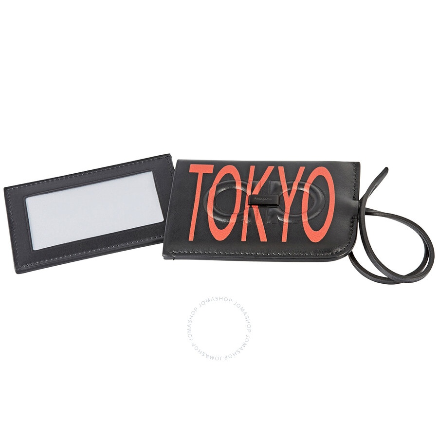 Salvatore Ferragamo Black/Orange Tokyo ID Holder - 2