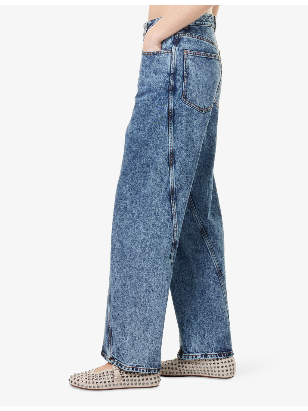 Twisted Straight-Leg Denim Jeans - 3