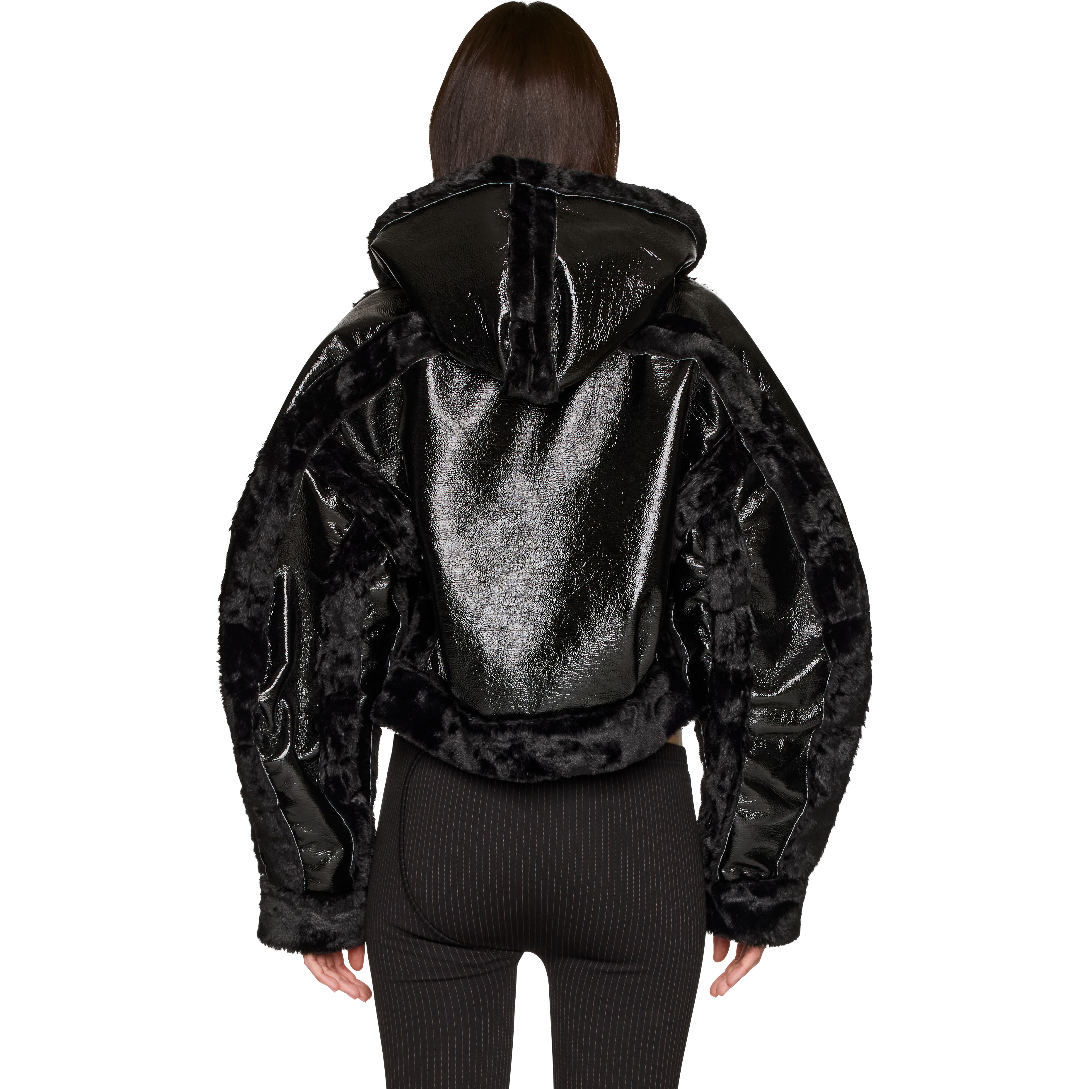 Fitted Multiline Shearling Jacket - 3